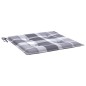 Gartenstuhl-Kissen 6 Stk. Grau Karomuster 40x40x3 cm Gartenstuhl-Kissen 6 Stk. Grau Karomuster 40x40x3 cm