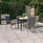 vidaXL 5-tlg. Garten-Essgruppe Grau und Schwarz vidaXL 5-tlg. Garten-Essgruppe Grau und Schwarz
