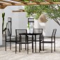 vidaXL 5-tlg. Garten-Essgruppe Schwarz vidaXL 5-tlg. Garten-Essgruppe Schwarz