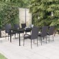 vidaXL 7-tlg. Garten-Essgruppe Schwarz vidaXL 7-tlg. Garten-Essgruppe Schwarz