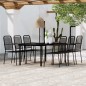 vidaXL 7-tlg. Garten-Essgruppe Schwarz vidaXL 7-tlg. Garten-Essgruppe Schwarz