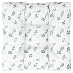 Palettenkissen Blattmuster 80x80x12 cm Stoff