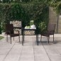 vidaXL 3-tlg. Garten-Essgruppe Braun und Schwarz vidaXL 3-tlg. Garten-Essgruppe Braun und Schwarz