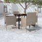vidaXL 5-tlg. Garten-Essgruppe mit Kissen Beige und Schwarz vidaXL 5-tlg. Garten-Essgruppe mit Kissen Beige und Schwarz
