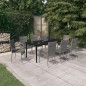 vidaXL 9-tlg. Garten-Essgruppe Grau und Schwarz vidaXL 9-tlg. Garten-Essgruppe Grau und Schwarz