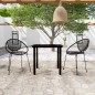 vidaXL 3-tlg. Garten-Essgruppe Schwarz vidaXL 3-tlg. Garten-Essgruppe Schwarz