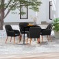 vidaXL 5-tlg. Garten-Essgruppe mit Kissen Schwarz vidaXL 5-tlg. Garten-Essgruppe mit Kissen Schwarz