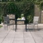 vidaXL 3-tlg. Garten-Essgruppe Grau und Schwarz vidaXL 3-tlg. Garten-Essgruppe Grau und Schwarz