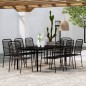 vidaXL 9-tlg. Garten-Essgruppe Schwarz vidaXL 9-tlg. Garten-Essgruppe Schwarz