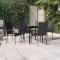 vidaXL 5-tlg. Garten-Essgruppe Schwarz vidaXL 5-tlg. Garten-Essgruppe Schwarz