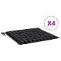 Gartenstuhl-Kissen 4 Stk. Schwarz Karomuster 50x50x3 cm Stoff Gartenstuhl-Kissen 4 Stk. Schwarz Karomuster 50x50x3 cm Stoff