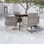 vidaXL 5-tlg. Garten-Essgruppe mit Kissen Grau und Schwarz vidaXL 5-tlg. Garten-Essgruppe mit Kissen Grau und Schwarz