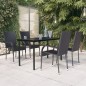 vidaXL 5-tlg. Garten-Essgruppe Schwarz vidaXL 5-tlg. Garten-Essgruppe Schwarz