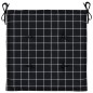 Gartenstuhl-Kissen 4 Stk. Schwarz Karomuster 50x50x3 cm Stoff Gartenstuhl-Kissen 4 Stk. Schwarz Karomuster 50x50x3 cm Stoff