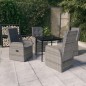 vidaXL 5-tlg. Garten-Essgruppe mit Kissen Grau vidaXL 5-tlg. Garten-Essgruppe mit Kissen Grau