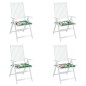 vidaXL Gartenstuhl-Kissen 4 Stk. Mehrfarbig 50x50x3 cm Stoff vidaXL Gartenstuhl-Kissen 4 Stk. Mehrfarbig 50x50x3 cm Stoff
