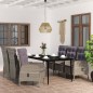 vidaXL 7-tlg. Garten-Essgruppe mit Kissen Grau und Schwarz vidaXL 7-tlg. Garten-Essgruppe mit Kissen Grau und Schwarz