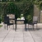 vidaXL 3-tlg. Garten-Essgruppe Schwarz vidaXL 3-tlg. Garten-Essgruppe Schwarz