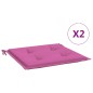 vidaXL Gartenstuhl-Kissen 2 Stk. Rosa 50x50x3 cm Stoff vidaXL Gartenstuhl-Kissen 2 Stk. Rosa 50x50x3 cm Stoff