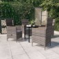 vidaXL 5-tlg. Garten-Essgruppe mit Kissen Grau vidaXL 5-tlg. Garten-Essgruppe mit Kissen Grau