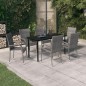 vidaXL 7-tlg. Garten-Essgruppe Grau und Schwarz vidaXL 7-tlg. Garten-Essgruppe Grau und Schwarz