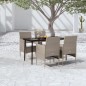 vidaXL 5-tlg. Garten-Essgruppe mit Kissen Beige und Schwarz vidaXL 5-tlg. Garten-Essgruppe mit Kissen Beige und Schwarz
