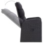 vidaXL 3-tlg. Garten-Essgruppe mit Kissen Schwarz vidaXL 3-tlg. Garten-Essgruppe mit Kissen Schwarz