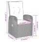 vidaXL 3-tlg. Garten-Essgruppe mit Kissen Schwarz vidaXL 3-tlg. Garten-Essgruppe mit Kissen Schwarz