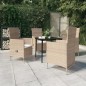 vidaXL 5-tlg. Garten-Essgruppe mit Kissen Beige vidaXL 5-tlg. Garten-Essgruppe mit Kissen Beige