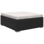 12-tlg. Garten-Lounge-Set mit Auflagen Poly Rattan Schwarz 12-tlg. Garten-Lounge-Set mit Auflagen Poly Rattan Schwarz