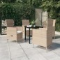 vidaXL 5-tlg. Garten-Essgruppe mit Kissen Beige vidaXL 5-tlg. Garten-Essgruppe mit Kissen Beige