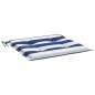 Gartenstuhl-Kissen 6 Stk. Blau & Weiß Gestreift 40x40x3cm Stoff Gartenstuhl-Kissen 6 Stk. Blau & Weiß Gestreift 40x40x3cm Stoff