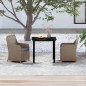 vidaXL 3-tlg. Garten-Essgruppe mit Kissen Braun vidaXL 3-tlg. Garten-Essgruppe mit Kissen Braun