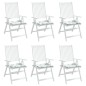 Stuhlkissen 6 Stk. Blattmuster 40x40x3 cm Stoff