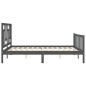 Massivholzbett mit Kopfteil Grau 160x200 cm Massivholzbett mit Kopfteil Grau 160x200 cm