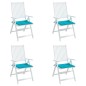 vidaXL Gartenstuhl-Kissen 4 Stk. Türkis 50x50x3 cm Stoff vidaXL Gartenstuhl-Kissen 4 Stk. Türkis 50x50x3 cm Stoff