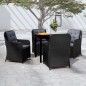 vidaXL 5-tlg. Garten-Essgruppe Schwarz vidaXL 5-tlg. Garten-Essgruppe Schwarz