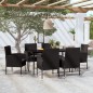 vidaXL 7-tlg. Garten-Essgruppe Schwarz vidaXL 7-tlg. Garten-Essgruppe Schwarz