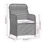 vidaXL 3-tlg. Garten-Essgruppe mit Kissen Schwarz vidaXL 3-tlg. Garten-Essgruppe mit Kissen Schwarz