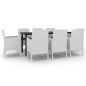 vidaXL 9-tlg. Garten-Essgruppe mit Auflagen Poly Rattan und Glas vidaXL 9-tlg. Garten-Essgruppe mit Auflagen Poly Rattan und Glas