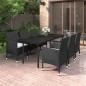 vidaXL 7-tlg. Garten-Essgruppe mit Auflagen Poly Rattan und Glas vidaXL 7-tlg. Garten-Essgruppe mit Auflagen Poly Rattan und Glas
