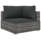 vidaXL 12-tlg. Garten-Lounge-Set mit Auflagen Poly Rattan Grau vidaXL 12-tlg. Garten-Lounge-Set mit Auflagen Poly Rattan Grau