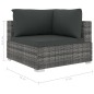 vidaXL 12-tlg. Garten-Lounge-Set mit Auflagen Poly Rattan Grau vidaXL 12-tlg. Garten-Lounge-Set mit Auflagen Poly Rattan Grau