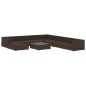 vidaXL 9-tlg. Garten-Lounge-Set mit Auflagen Poly Rattan Braun vidaXL 9-tlg. Garten-Lounge-Set mit Auflagen Poly Rattan Braun