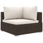vidaXL 9-tlg. Garten-Lounge-Set mit Auflagen Poly Rattan Braun vidaXL 9-tlg. Garten-Lounge-Set mit Auflagen Poly Rattan Braun