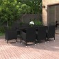 vidaXL 9-tlg. Garten-Essgruppe mit Kissen Poly Rattan und Glas vidaXL 9-tlg. Garten-Essgruppe mit Kissen Poly Rattan und Glas