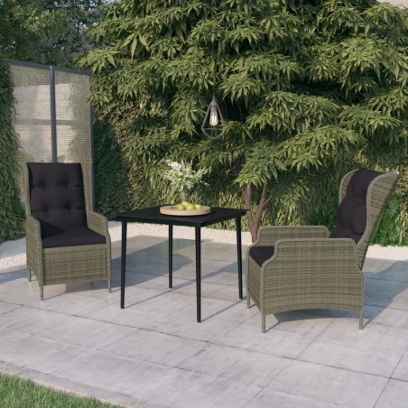 vidaXL 3-tlg. Garten-Essgruppe Braun