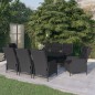 vidaXL 9-tlg. Garten-Essgruppe Dunkelgrau vidaXL 9-tlg. Garten-Essgruppe Dunkelgrau