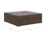 vidaXL 9-tlg. Garten-Lounge-Set mit Auflagen Poly Rattan Braun vidaXL 9-tlg. Garten-Lounge-Set mit Auflagen Poly Rattan Braun
