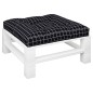 Palettenkissen Schwarz Karomuster 80x80x12 cm Stoff Palettenkissen Schwarz Karomuster 80x80x12 cm Stoff